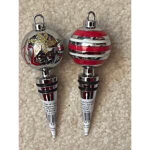 Lenox 12 Days of Christmas Bottle Stoppers Set of 2 NEW Open Box